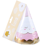 Колпаки праздничные «Детские грёзы» в розовом цвете, 6 шт