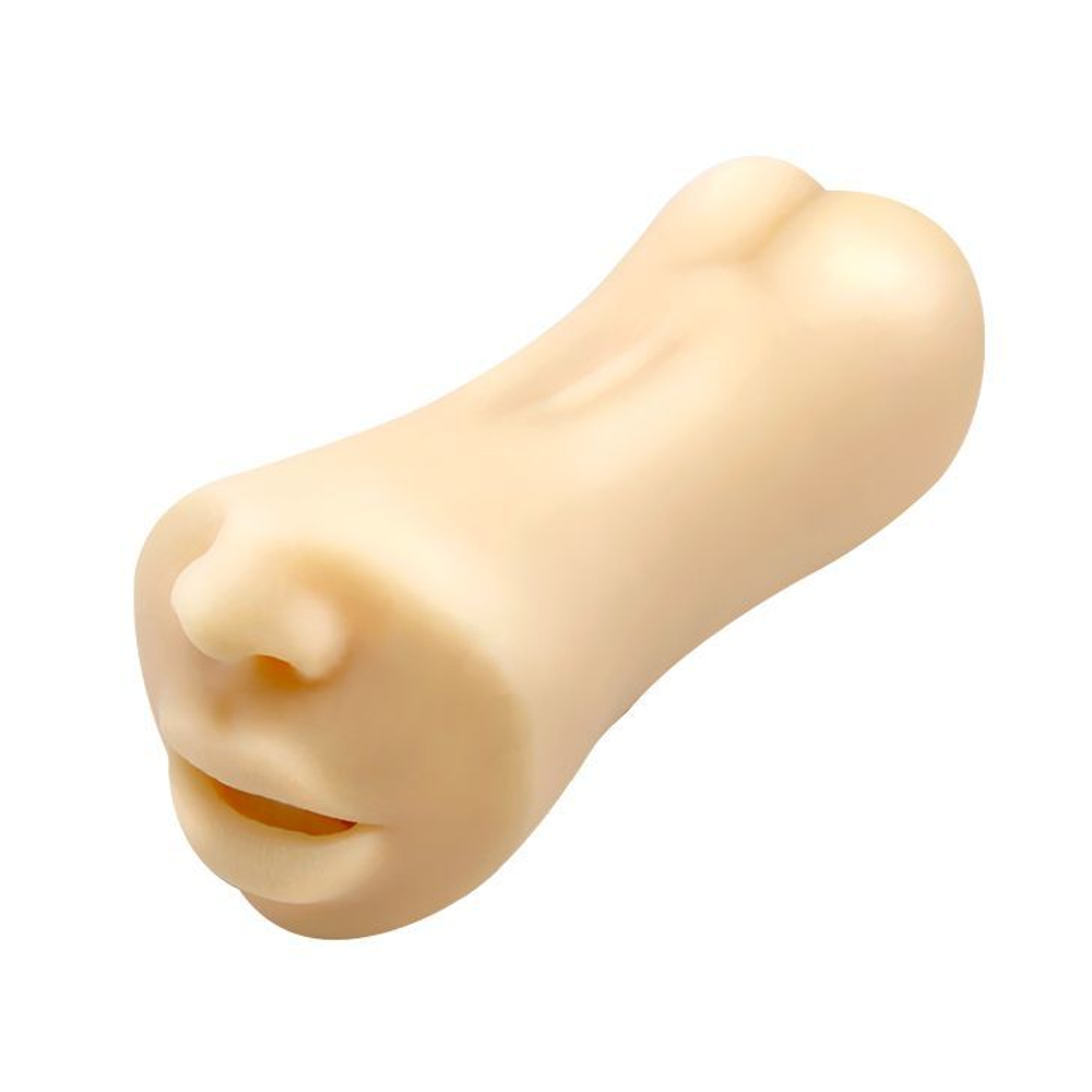 Двусторонний мастурбатор Baile Gemini – ротик и вагина, 19 см