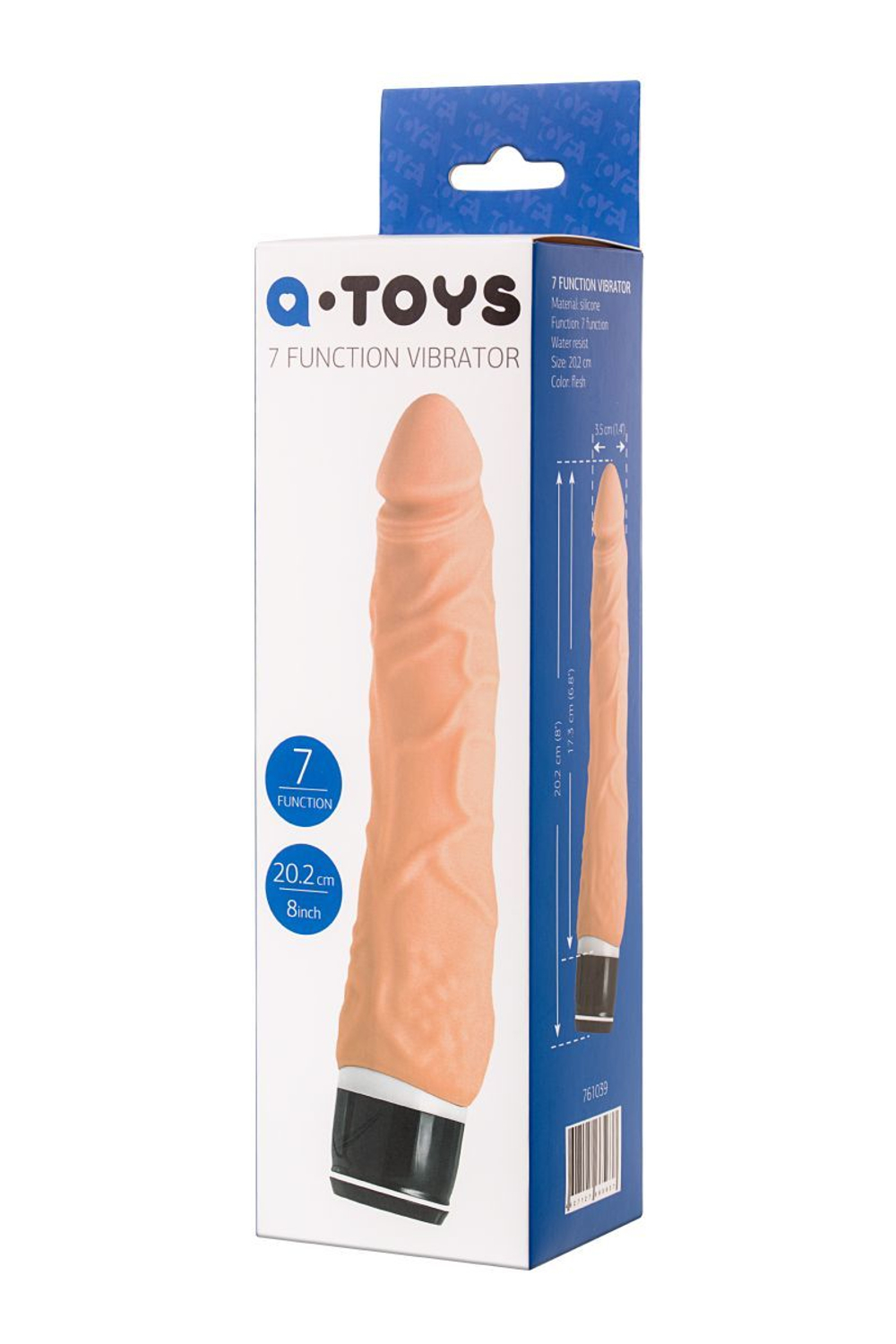 A-Toys 20,2 см – телесный реалистичный вибратор из силикона, 7 режимов