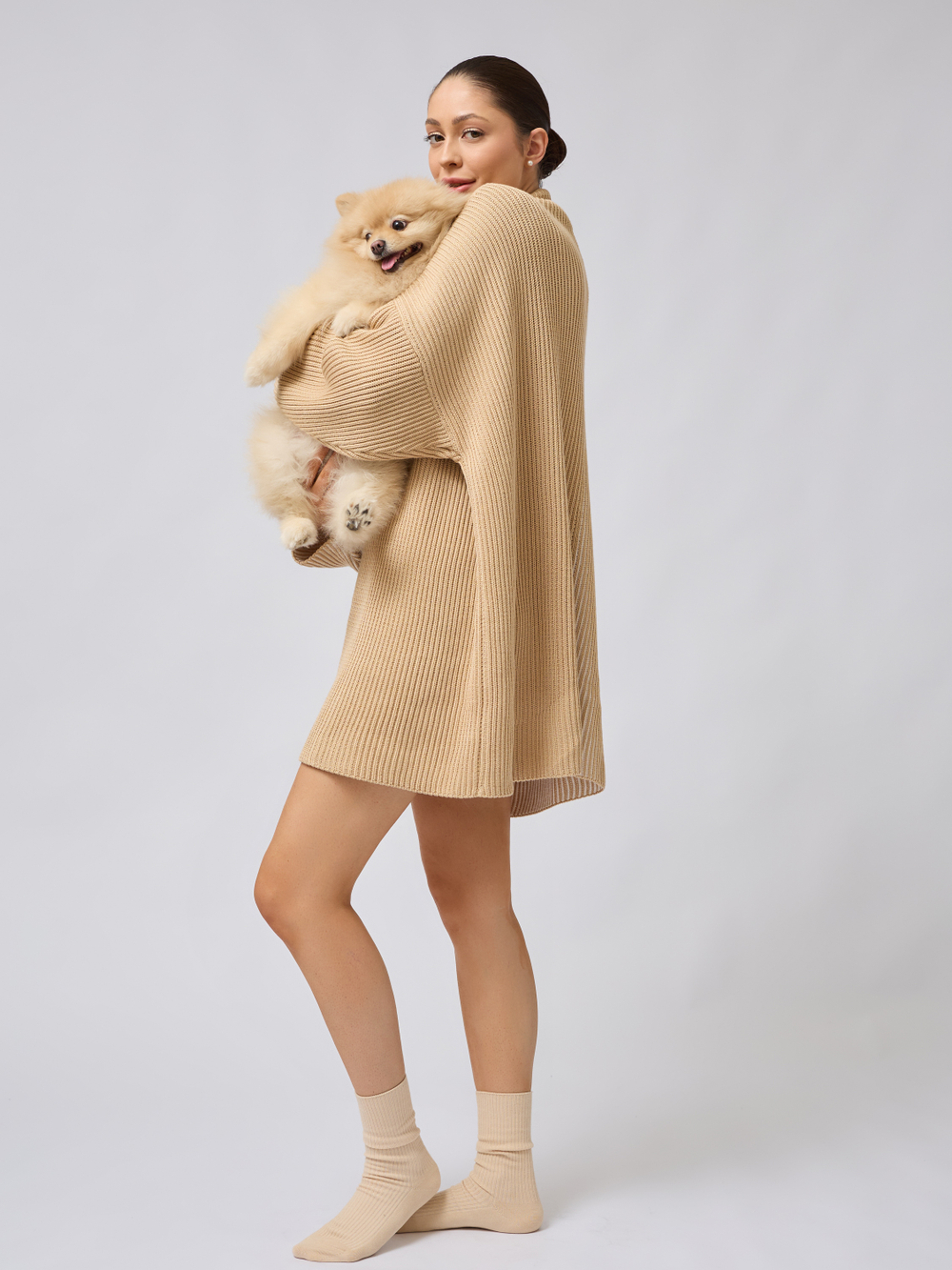 Свитер оверсайз двухцветный