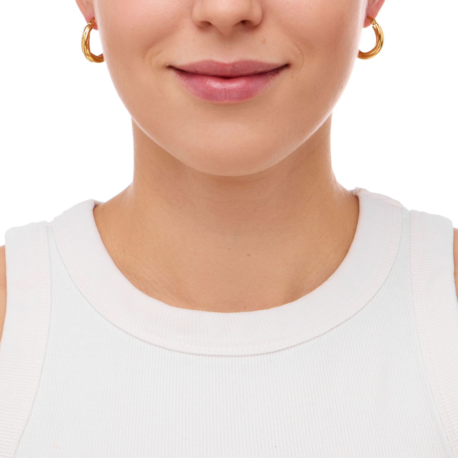 Серьги Gold Thin Twisted Earrings