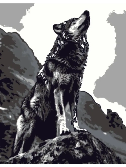 Картина по номерам оживающая Волк