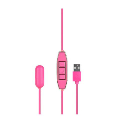 Розовая вибропулька с питанием от USB LET US-B 10 RHYTHMS BULLET SMALL PINK (Цвет: розовый)