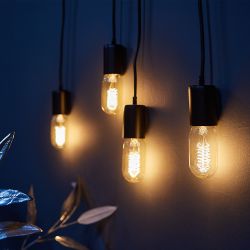 IL-V-L45A-40-GOLDEN-E27 CW01 Лампа накаливания Vintage. Форма цилиндр. длина 113 мм. Форма нити CW. Картон. ТМ Uniel