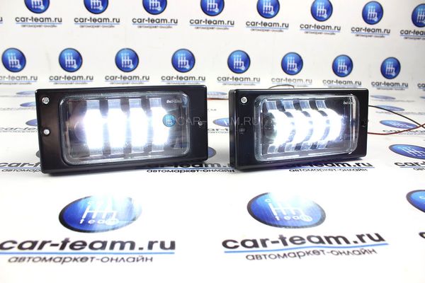 Противотуманные фары (ПТФ) "Sal-Man" 4 диода LED на ВАЗ 2113-14-15, 2110-12