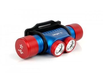 Фонарь подводный налобный Sargan Night Star 900 люмен теплый свет сине-красный