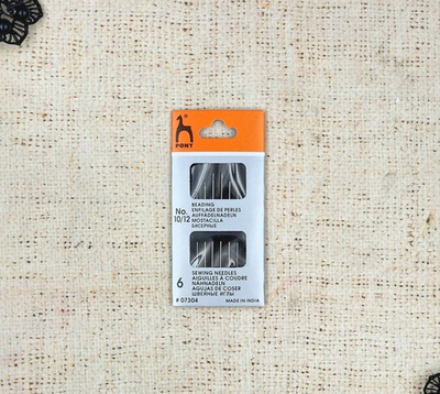 Иглы ручные для бисера "PONY" 07304 №10-12, 6 игл