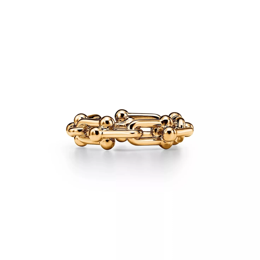 Кольцо из жёлтого золота 18k c бриллиантами, Tiffany 💠Hard Wear Small link