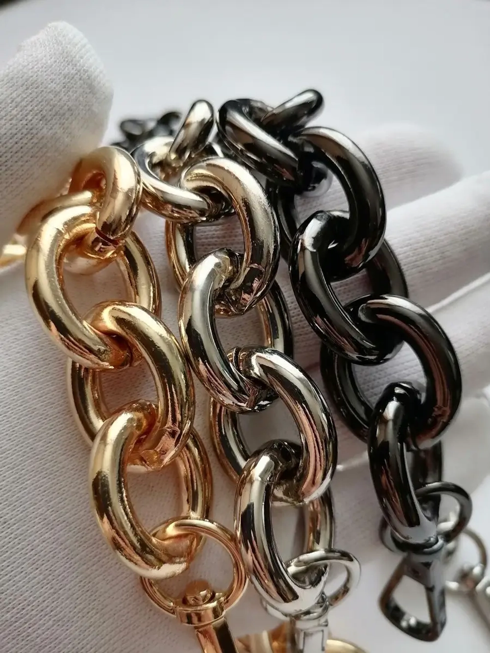 Алюминиевая крупная цепь 23*28 мм 60см