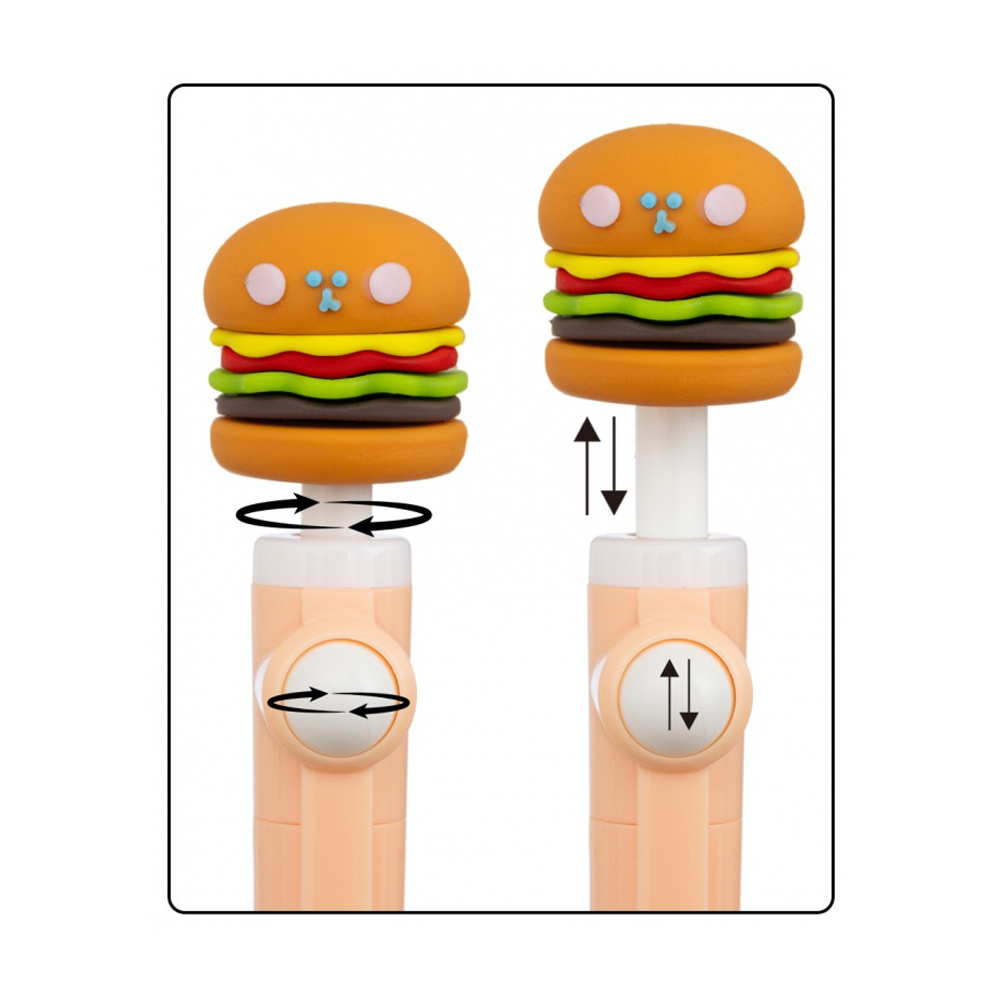 Ручка шариковая, Basir, синие чернила, гироскоп, серия "Фаст-Фуд", 36 шт