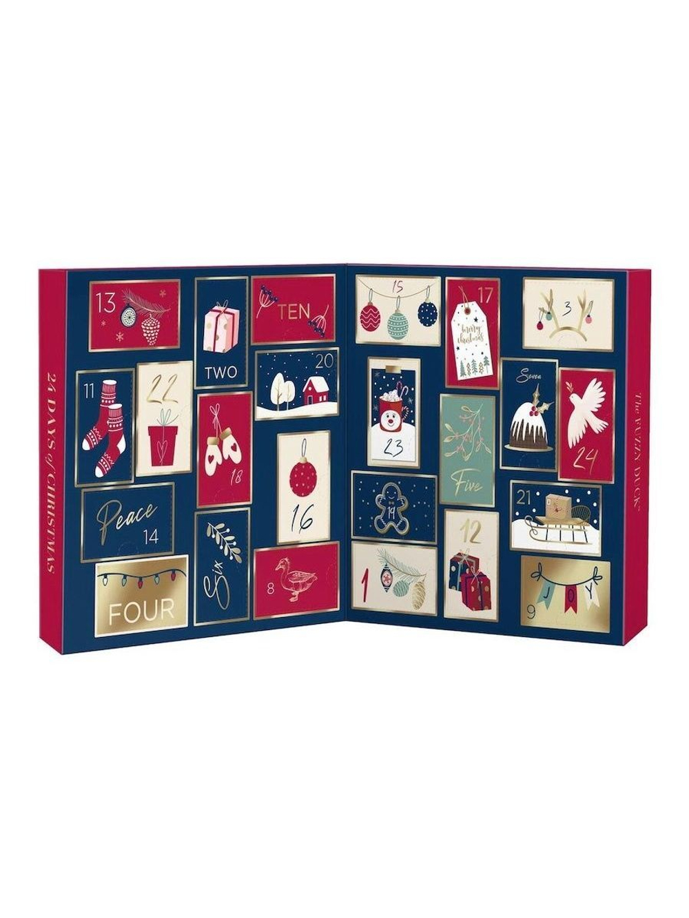 Адвент-календарь 2025 The Fuzzy Duck Winter Wonderland Luxury, эксклюзивные бьюти-сюрпризы для лица и тела, косметика для всех типов кожи