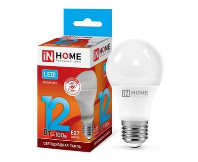 ASD/InHome лампа светодиодная VC ЛОН A60 E27 12W(1140lm) 4000К 4K 110x60 (без пульсации) 0242