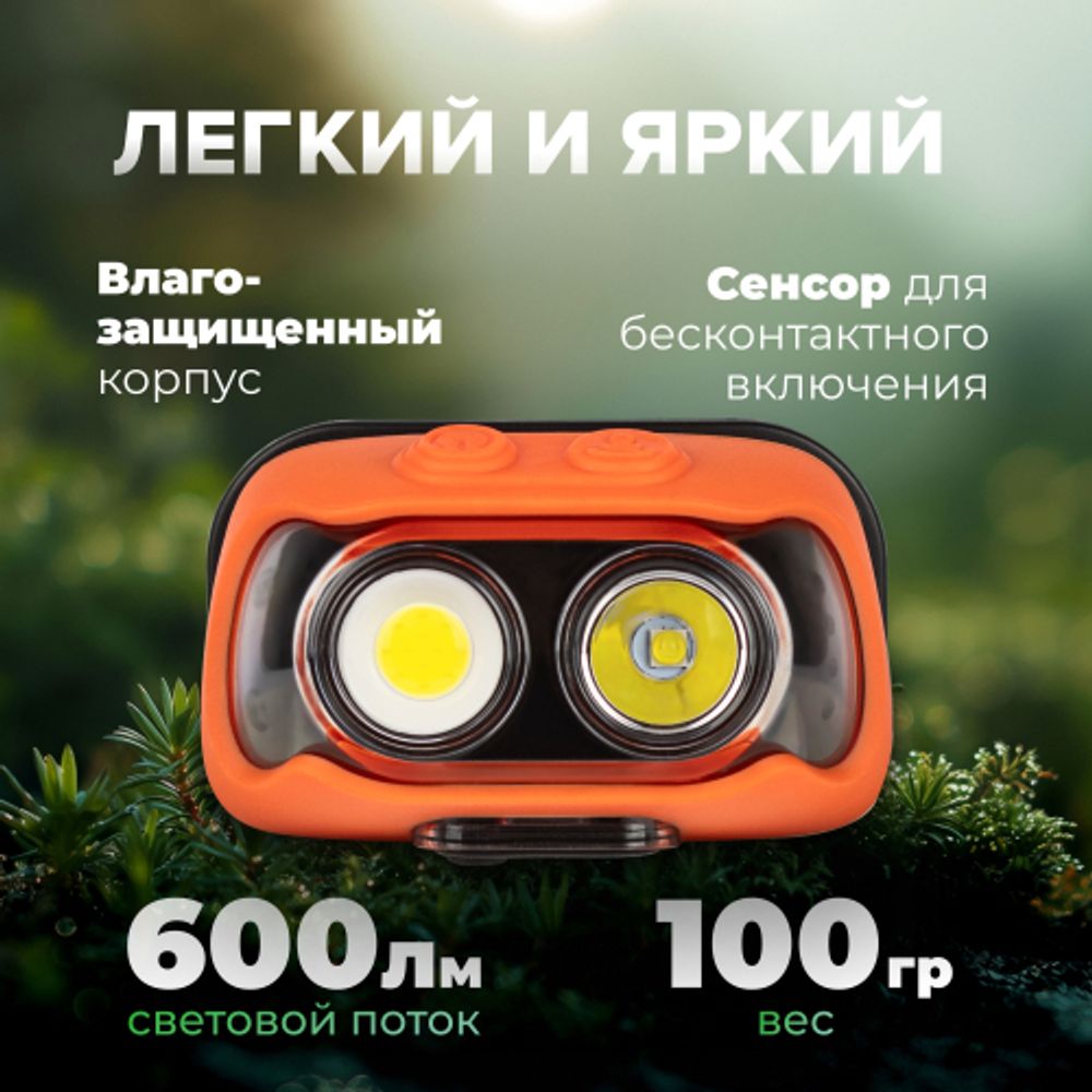 Фонарь налобный светодиодный Kodak GA-1001 аккумуляторный 5W