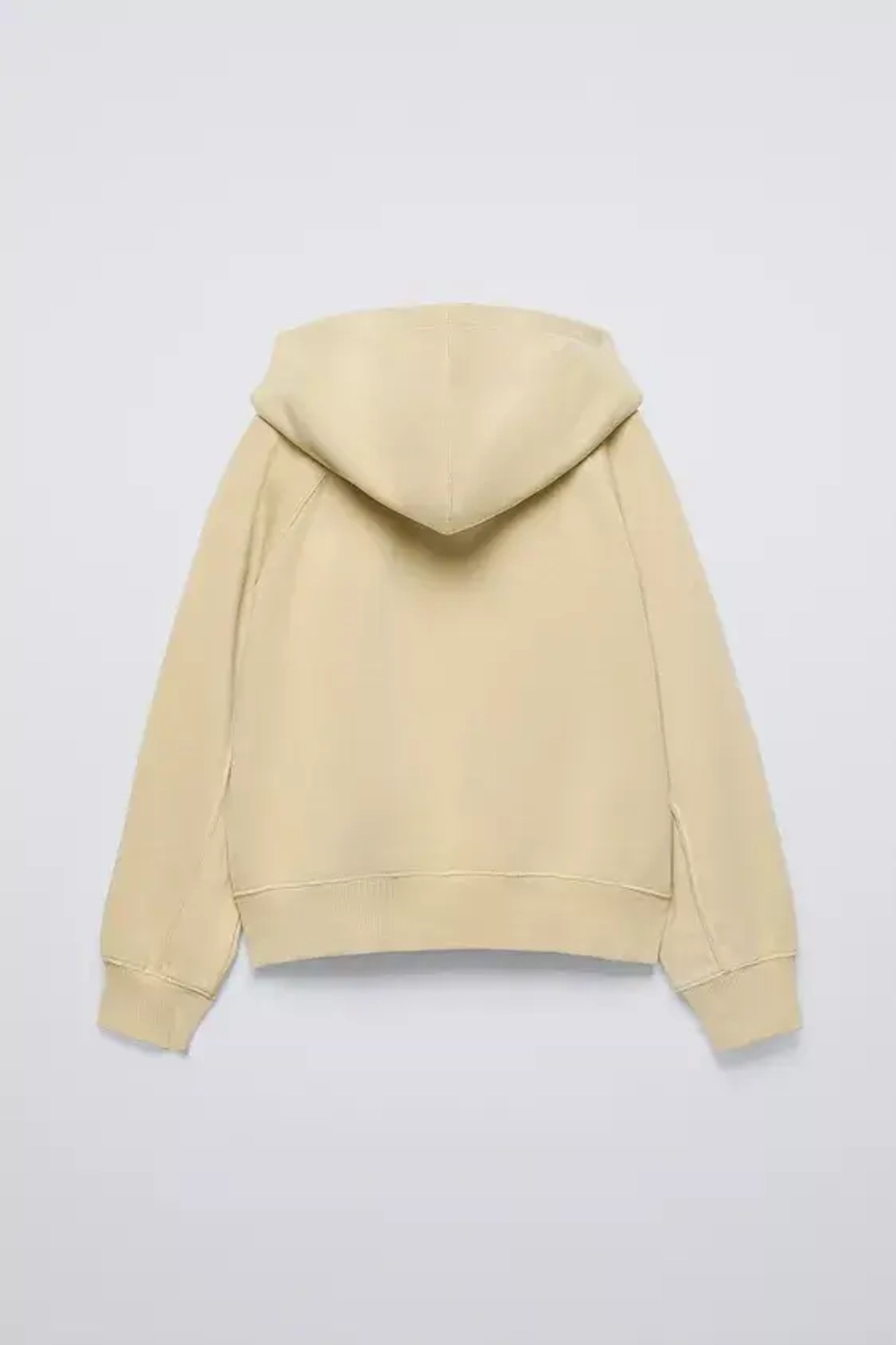 ZARA КОМПЛЕКТ ИЗ ХУДИ И БРЮК WIDE LEG, ВАНИЛЬНЫЙ