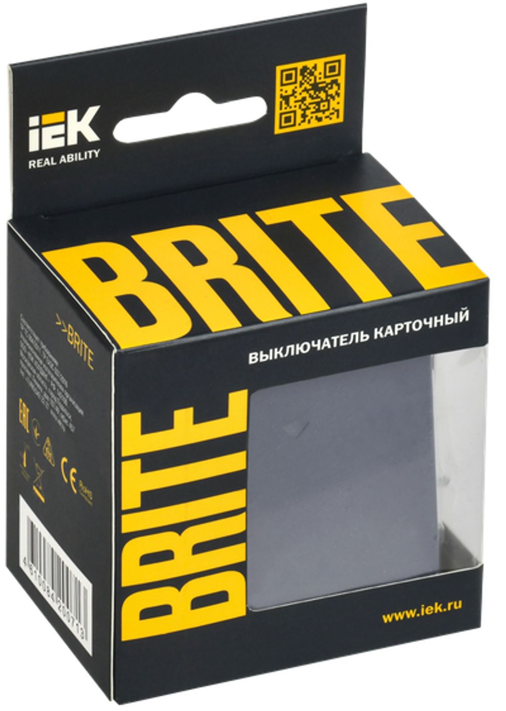 BRITE Выключатель карточный 30А ВС10-1-8-БрМ маренго IEK