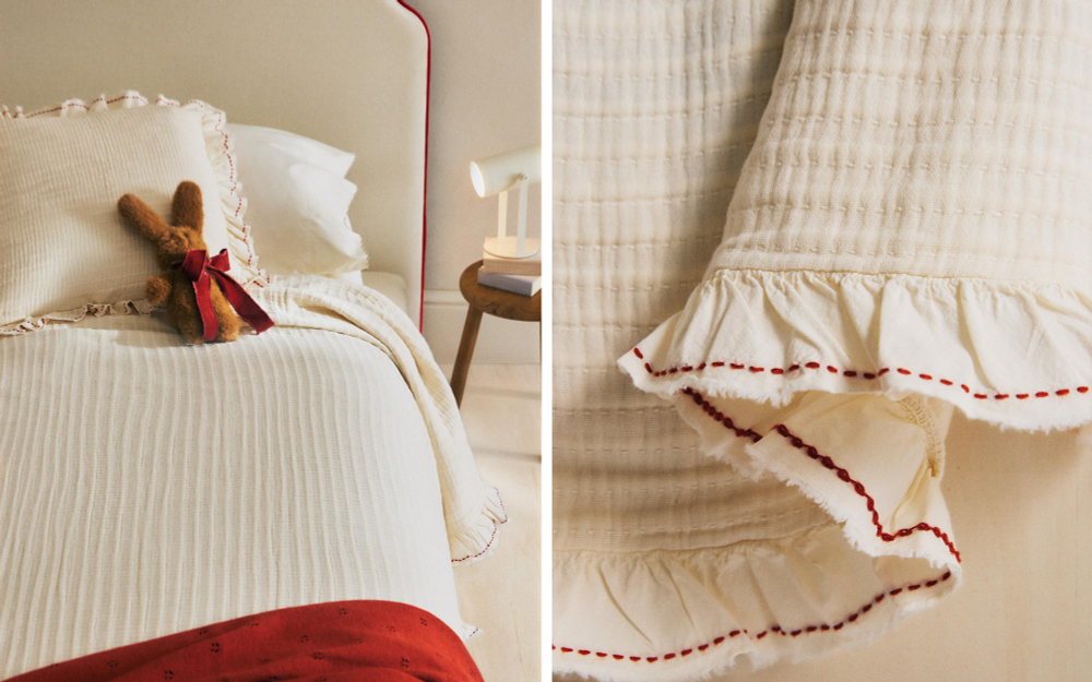 Zara Home покрывало детское из хлопка, оранжевый