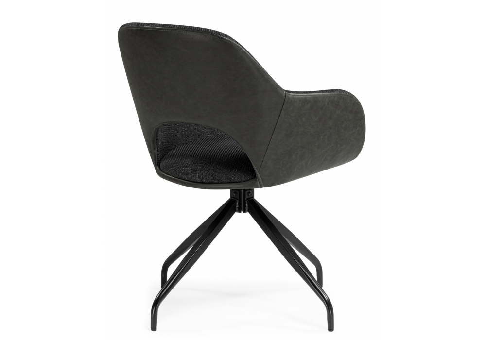 Стул на металлокаркасе Woodville Memfis graphite, black, ножки черные