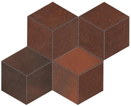 ATLAS CONCORDE BLAZE CORTEN MOSAICO ESAGONO LAPP 30x35
