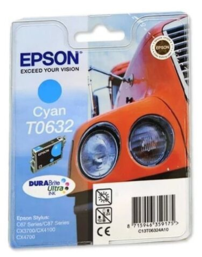 Картридж Epson T0632 Cyan голубой C13T06324A10