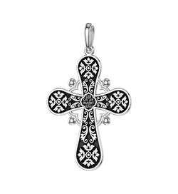 Крест голгофский православный из серебра 925°.