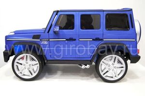 Детский электромобиль River Toys Mercedes-Benz-G65-AMG синий фото №8