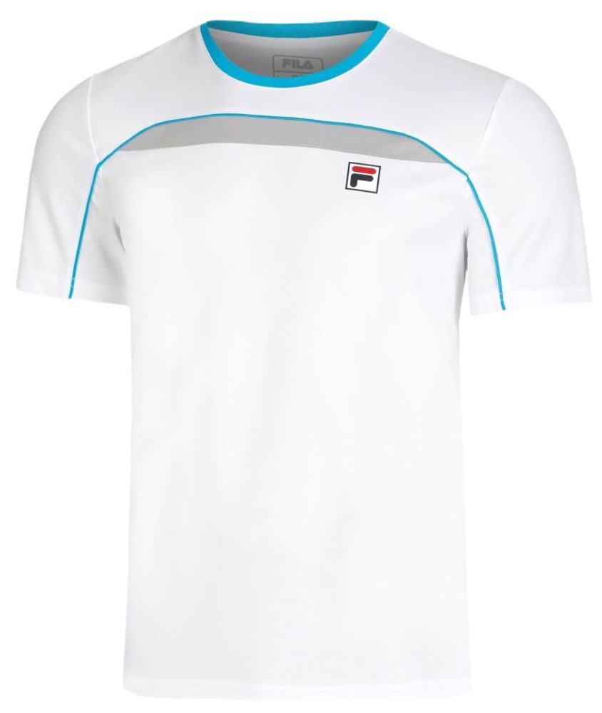 Мужская теннисная футболка Fila Austarlian Open Asher Crew T-Shirt - белый/серебристый scone