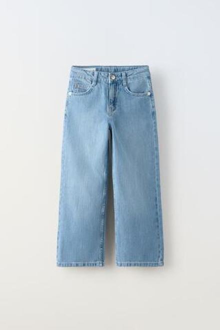 ZARA ДЖИНСЫ WIDE LEG, СИНИЙ