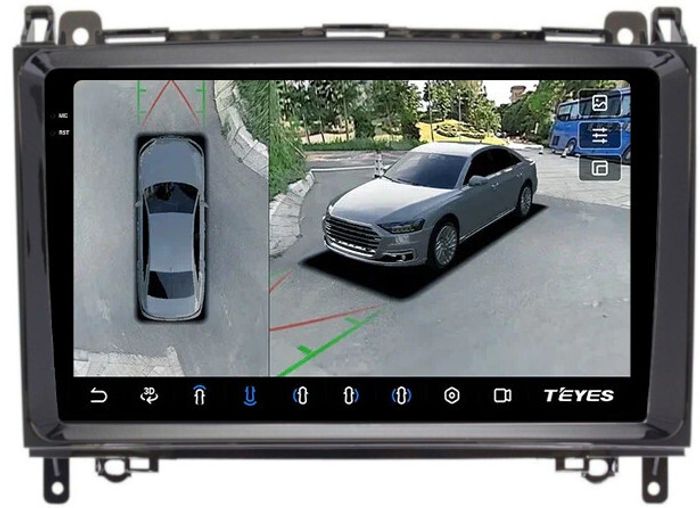 Магнитола для Mercedes Benz A, B, Vito, Viano W639/W447, Sprinter W906, VW Crafter - Teyes CC3-2K-360 на Android 10, Быстрая, 2K QLED, CarPlay, 4G SIM-слот, 4 камеры в комплекте