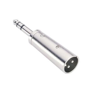 Adam Hall 7855 - адаптер TRS 6.3 mm stereo (M) - XLR (M), серебристый