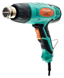Фен строительный технический, 2000Вт, 300/600C, 250/550л/мин, 5 насадок, Sturm!