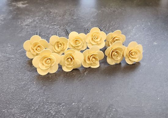 Набор шпилек "Розочки мини" латекс, 5 шт, белые