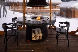Дровяной гриль-стол Elbrus Grill Гималаи 850 (диаметр стола 1490 мм)