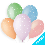 Воздушные шары Gemar с рисунком Горошек мелкий, 25 шт. размер 14" #1103-2140