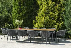 "Санта-Фе" обеденная группа на 10 персон, стол HPL, плоский роуп