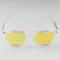 Очки солнцезащитные &quot;OneSun&quot;, uv 400, 14,5 х 14.5 х 5 см, линза 4.5 х 5 х 5 см, жёлтые