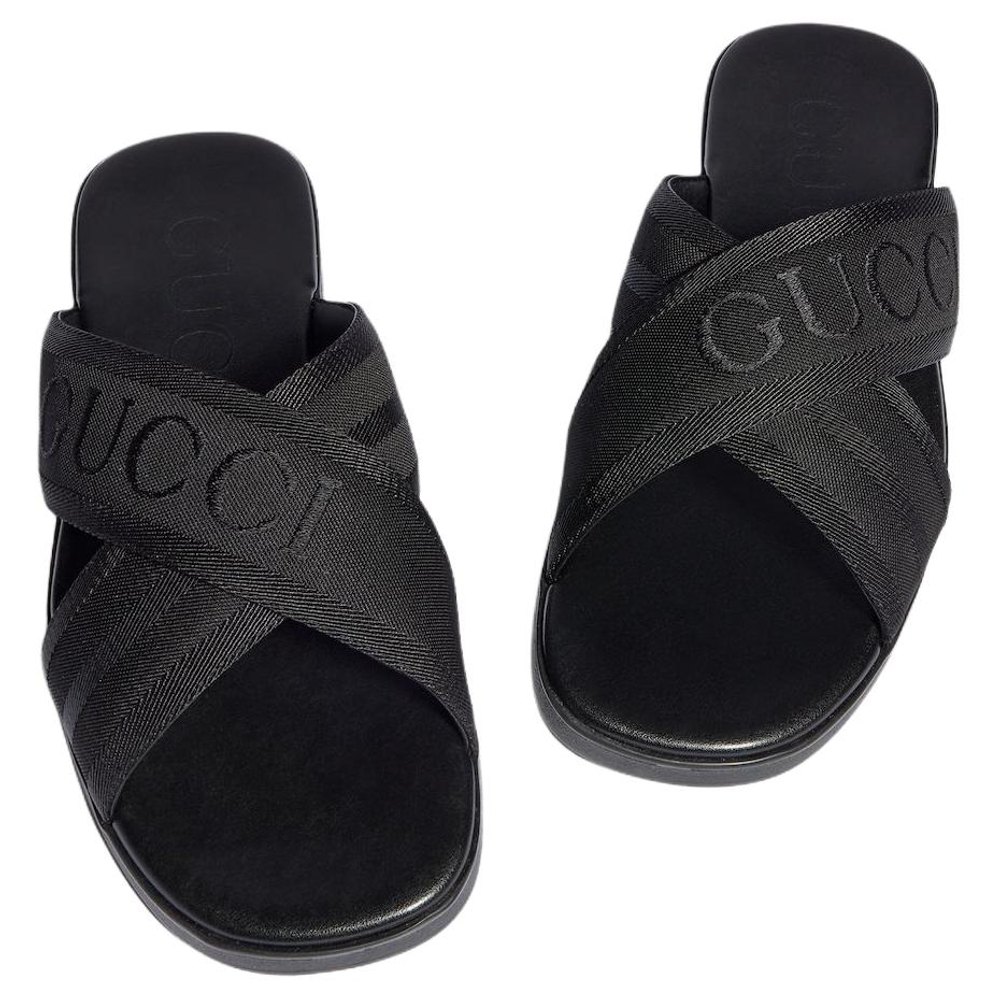GUCCI Slide Slippers Men"s Black