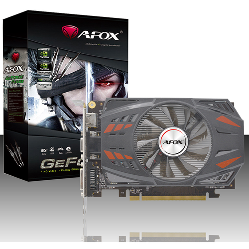 Видеокарта AFOX NVIDIA GeForce GT730, 2Гб GDDR5, 128 бит, Retail, PCIe2.0, 1xFAN, 2-SLOT, 23Вт, VGA, HDMI, DVI (AF730-2048D5H5)
