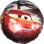 Шар (18''/46 см) Круг, Тачки, Молния МакКуин, Красный, 1 шт.