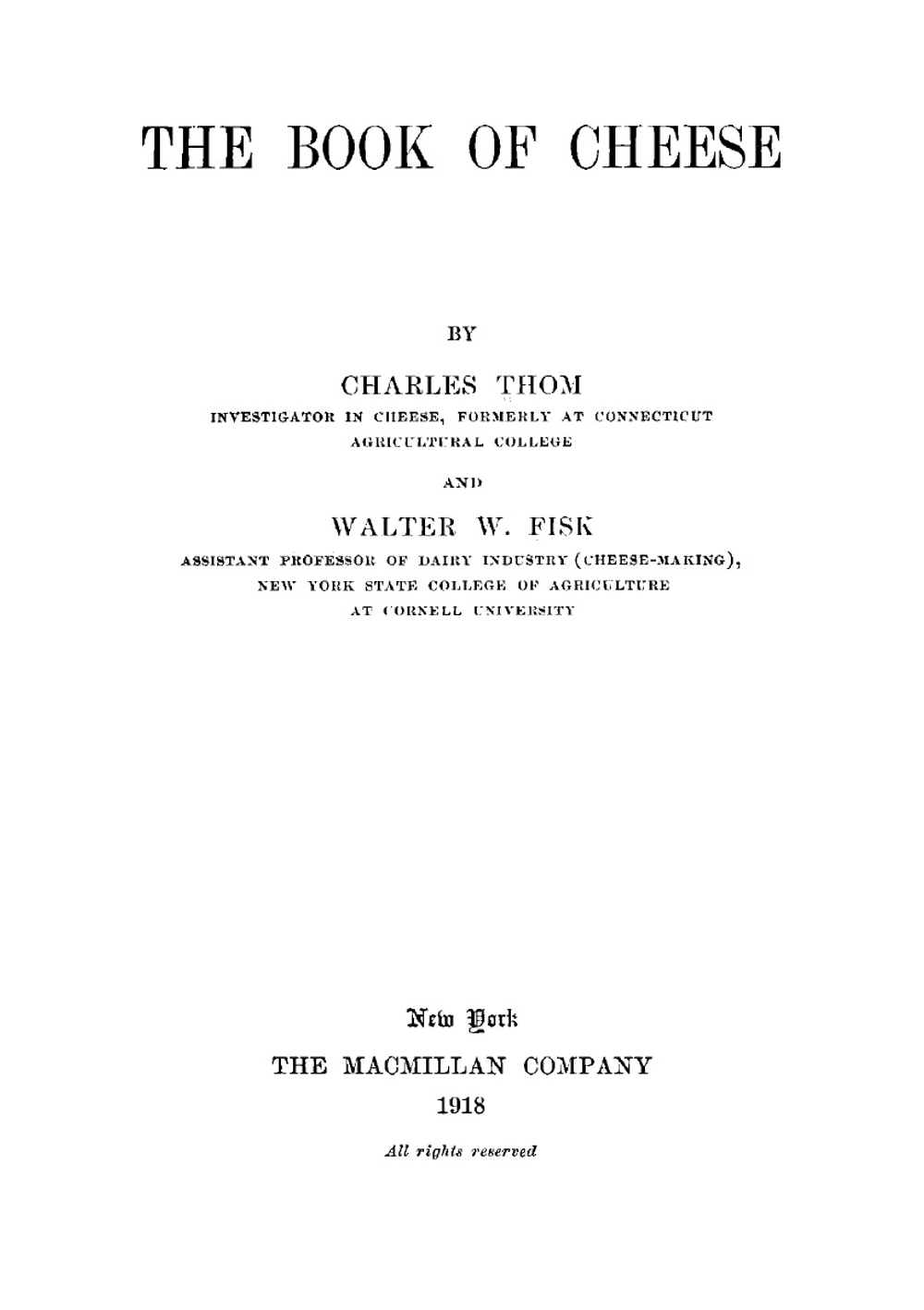 The book of cheese | Thom Charles