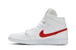 Кроссовки Jordan Air Jordan 1 Mid White University Red (Женская размерная сетка)