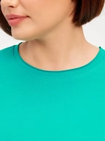 Футболка с баской оверсайз зеленый