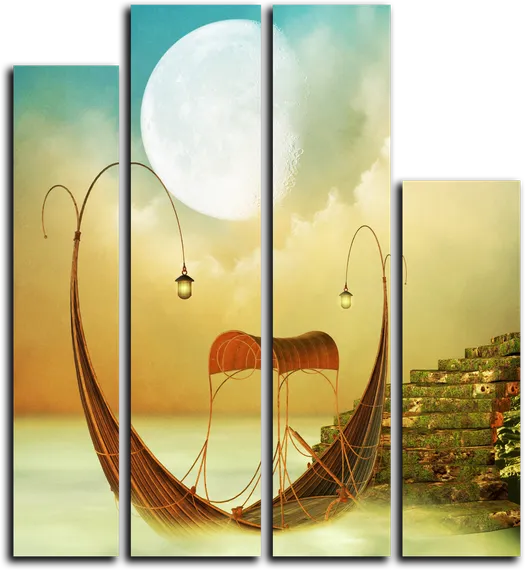 Модульная картина "Лодка"