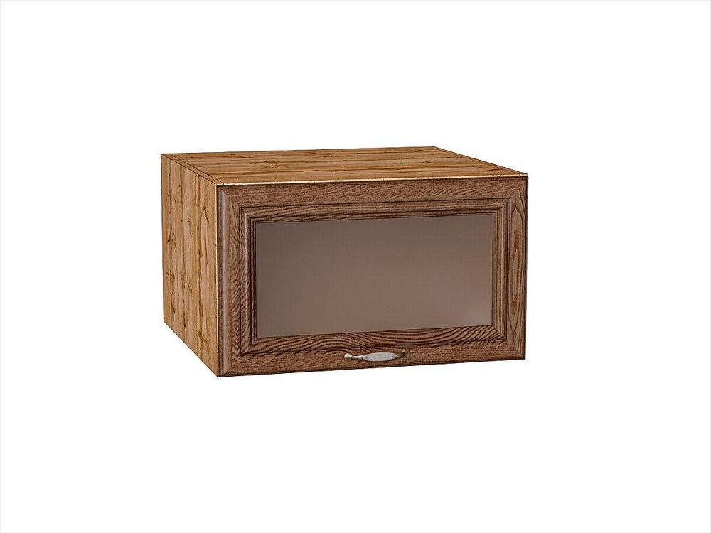 Шкаф верхний горизонтальный остекленный глубокий Шале