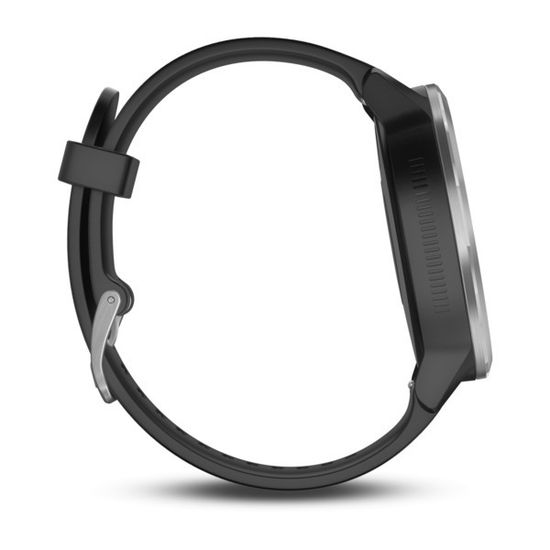 Смарт часы Garmin Vivoactive 3, серебристые с черным ремешком 010-01769-02