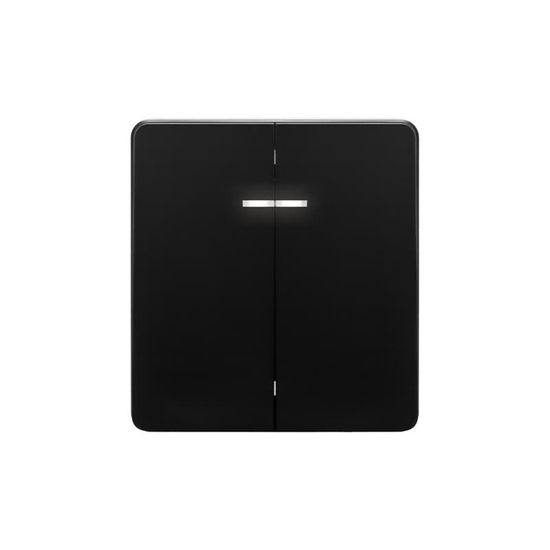 Выключатель ROUND 2 кл с подсветкой 10А с/у оникс KRANZ