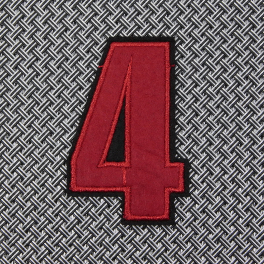 Нашивка Цифра "4" (красная)