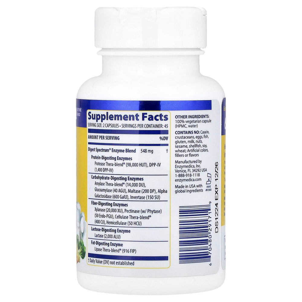Enzymedica, Digest Spectrum®, 90 капсул