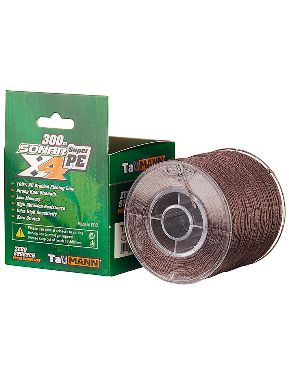 Плетеный шнур для рыбалки TauMANN Sonar PE X4 150m #1.2 (0.18mm) Yellow