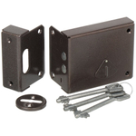 Замок накладной дверной, Строммашина, ЗН4СМ1-01, правый, корич