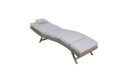 "Лиссабон" шезлонг из искусственного ротанга, цвет соломенный